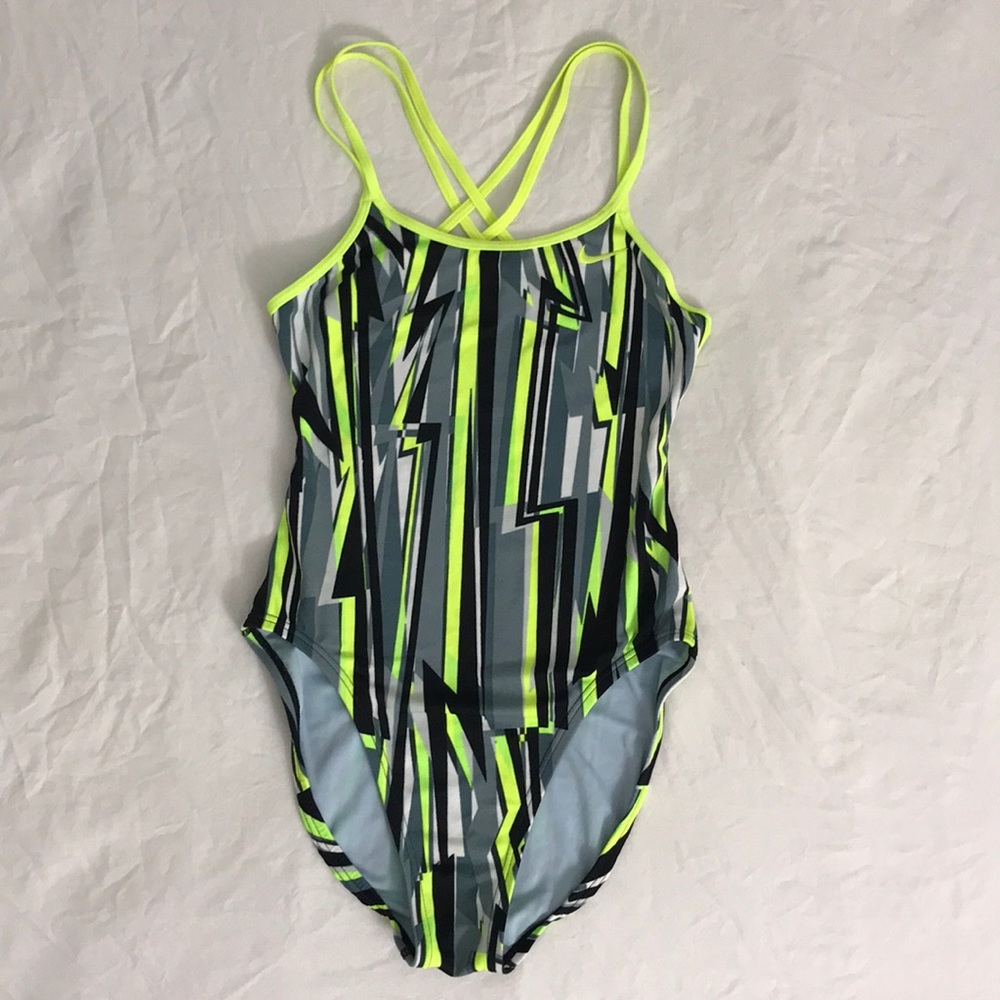Nike strappy cross back swimsuit